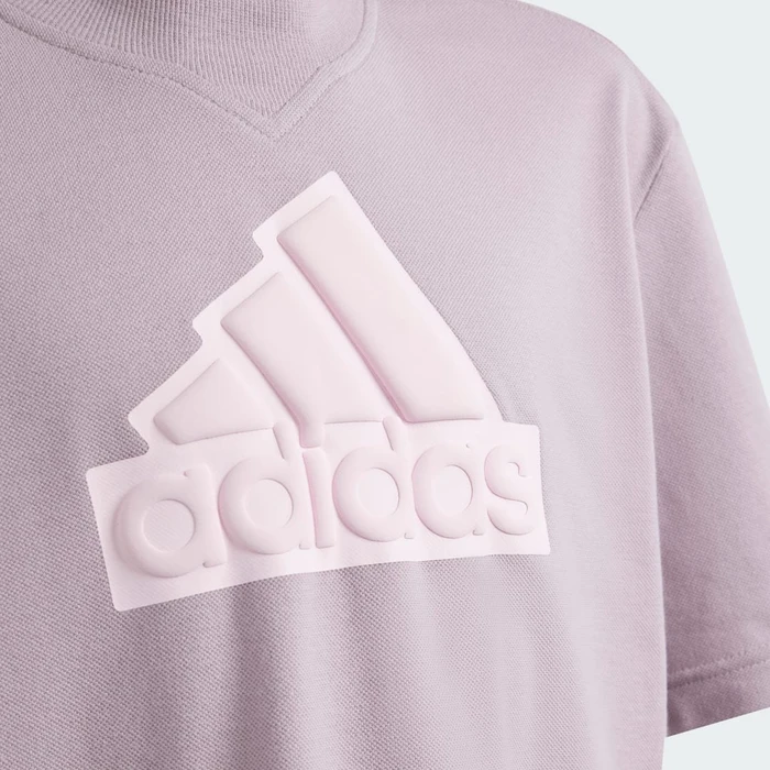 adidas Future Icons Logo Piqué T-Shirt kurzarm preloved fig/clear pink (Junior)