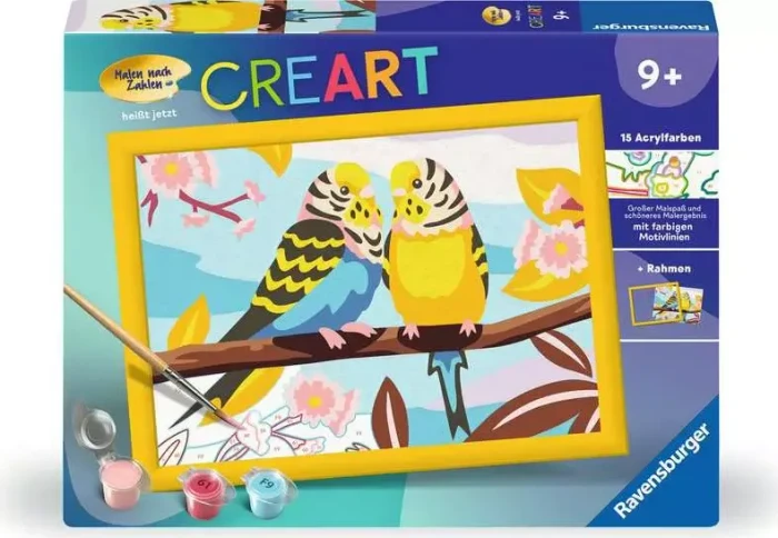 Ravensburger Malen nach Zahlen CreArt Bunte Wellensittiche