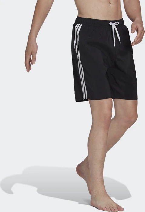 adidas 3-Streifen CLX Badeshorts schwarz/weiß (Herren)