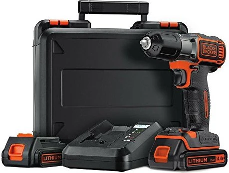 Black&Decker ASD14KB Autoselect Akku-Bohrschrauber inkl. Koffer + 2 Akkus 1.5Ah
