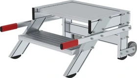 Günzburger Steigtechnik Alu Treppenpodest 600mm, 2 Stufen