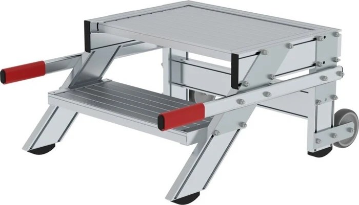 Günzburger Steigtechnik Alu Treppenpodest 600mm, 2 Stufen
