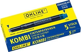 ONLINE Großraum-Tintenpatrone königsblau, 5er-Pack