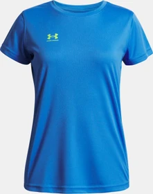 Under Armour Challenger Funktionsshirt kurzarm blue atlantis/high vis yellow (Junior)