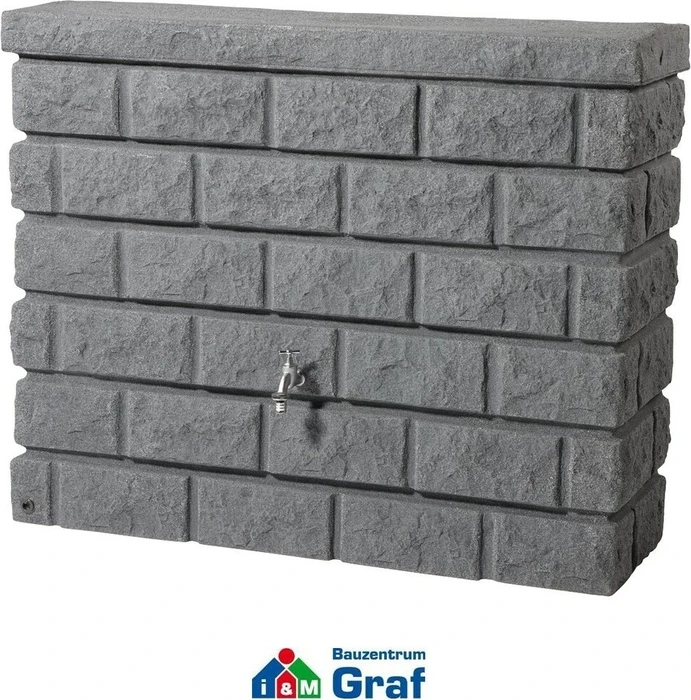 Garantia Rocky Wandtank Regenwassertank 400l dark granite