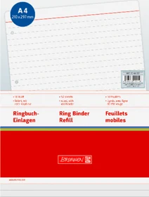 Brunnen Ringbucheinlage Papiereinlage, A4, liniert, 50 Blatt