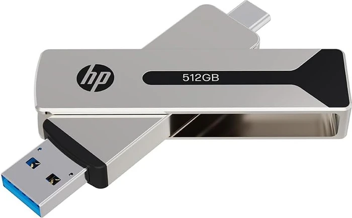 PNY HP 911 Pro 512GB Pearl Nickel, USB-A + USB-C, USB 3.2 Gen 1×1