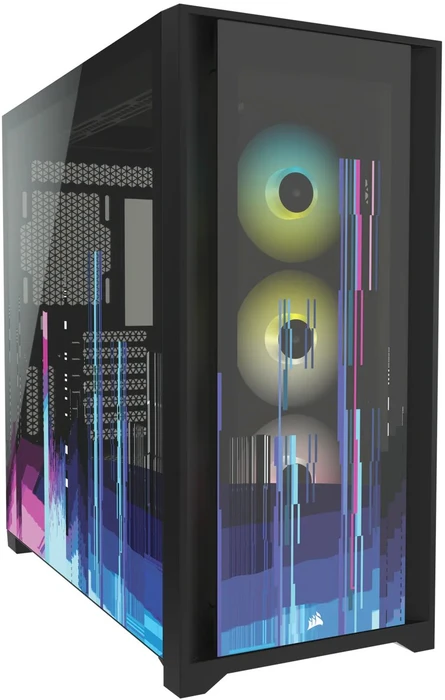 Corsair iCue 5000X RGB Signature Series Glitch, schwarz, Glasfenster