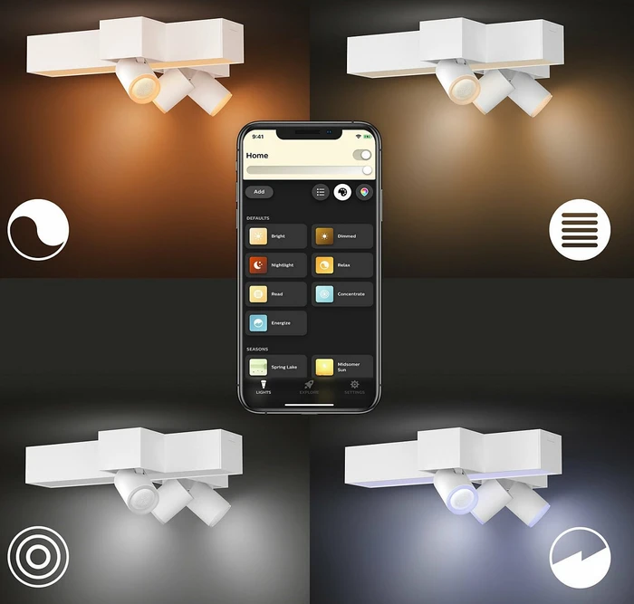 Philips Hue White and Color Ambiance Centris Cross 3 Spot 4-flammig weiß