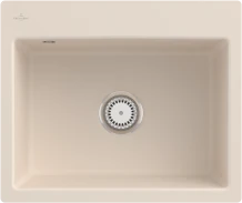 Villeroy & Boch Subway 60 S flat flächenbündig Becken mittig mit Ablauffernbedienung ivory