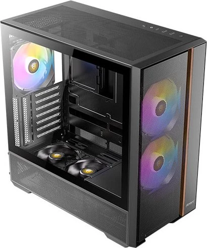 Antec Flux Rear, schwarz/braun, Glasfenster