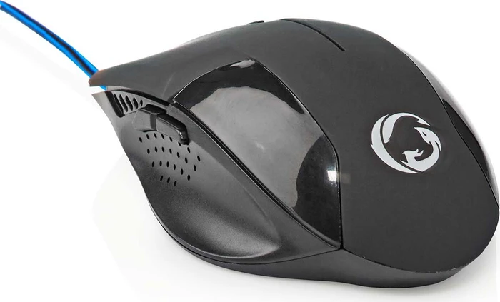 Nedis Gaming Mouse und Mousepad Set, schwarz, USB