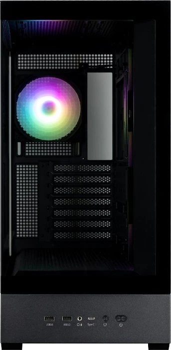 Zalman P40 DS Black, schwarz, Glasfenster