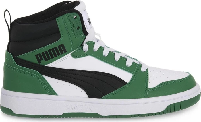 Puma Rebound V6 Mid puma white/archive green/puma black (Junior)