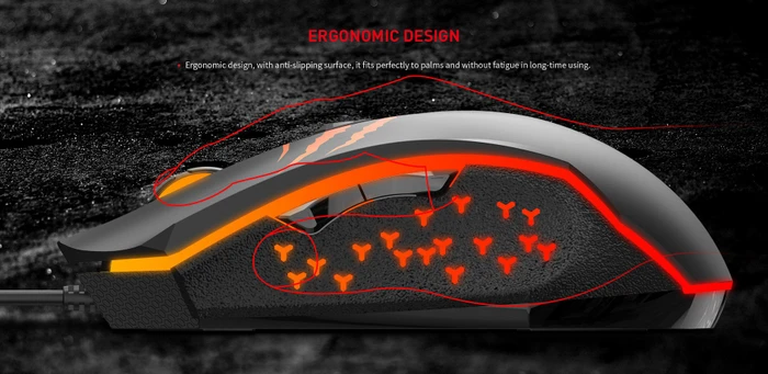 Havit Gamenote MS1027 RGB Gaming Mouse schwarz, USB