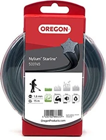Oregon Nylium Starline Trimmerfaden für Rasentrimmer schwarz, 1.6mm/15m