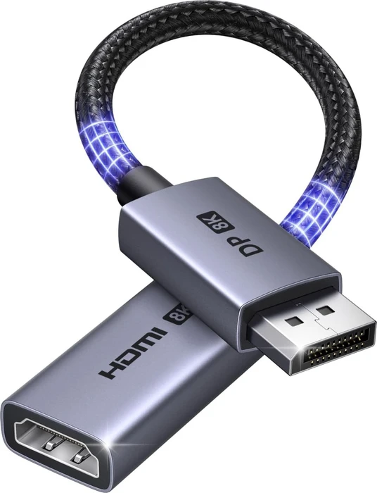Ugreen Displayport 1.4 [Stecker] auf HDMI 2.1 [Buchse] 8K 60Hz Adapterkabel schwarz