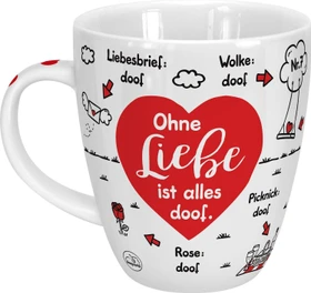 Sheepworld Kaffeebecher Ohne Liebe ist alles doof 500ml