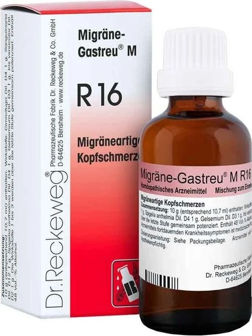 Dr.Reckeweg Migräne Gastreu M R16 Tropfen zum Einnehmen, 22ml