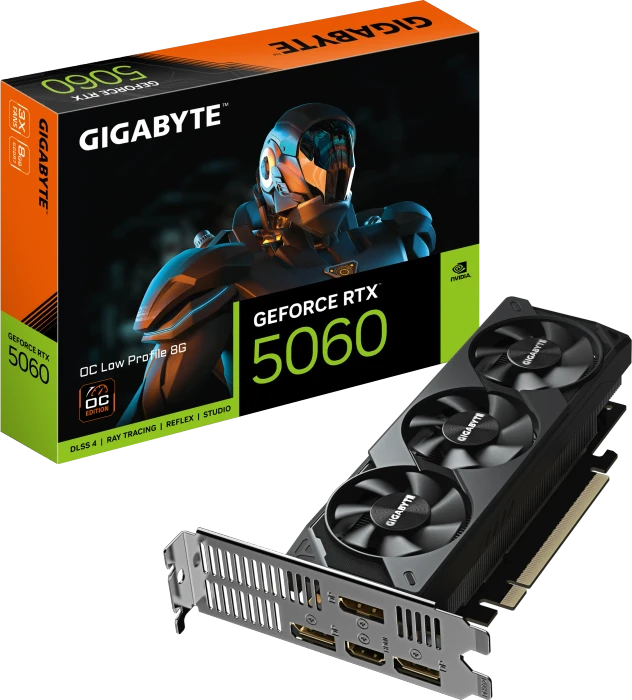GIGABYTE GeForce RTX 5060 OC Low Profile 8G, 8GB GDDR7, HDMI, 3x DP