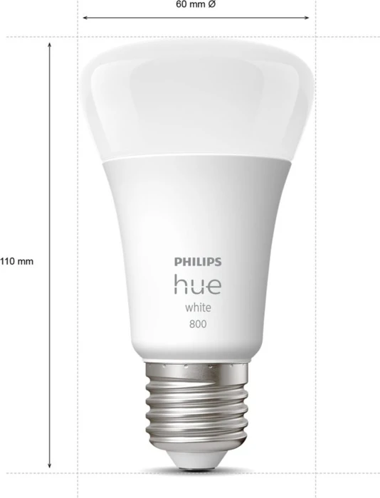 Philips Hue White 800 LED-Bulb E27 9W/827, 4 Stück