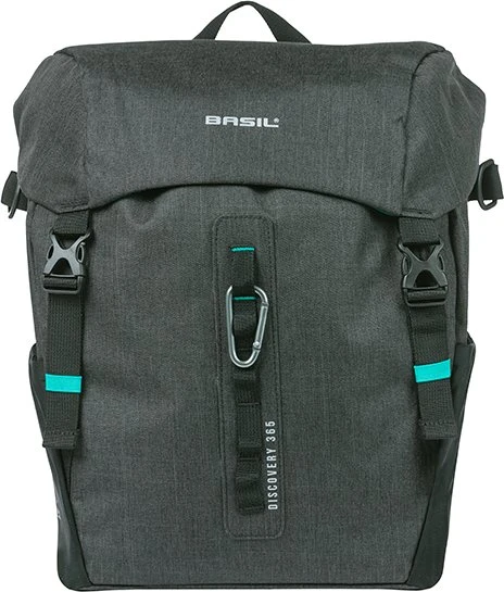 Basil Discovery 365D L Einzeltasche MIK Hooks Gepäcktasche black melee