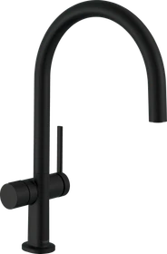 Hansgrohe Talis M54 220 1jet mit Geräteabsperrventil mattschwarz