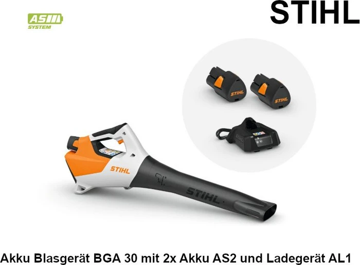 Stihl BGA 30 Set Akku-Laubbläser inkl. 2 Akkus 2.1Ah