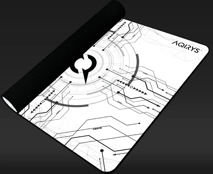Aqirys Gruis White Medium Mouse Pad, 450x400mm, Motiv weiß/schwarz
