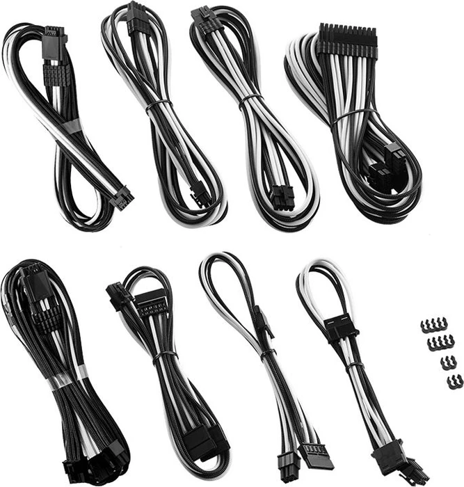CableMod RT-Series Pro ModMesh Sleeved 12VHPWR Dual Cable Kit for ASUS and Seasonic, schwarz/weiß