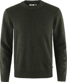 Fjällräven Övik Round Neck Strickpullover dark olive (Herren)