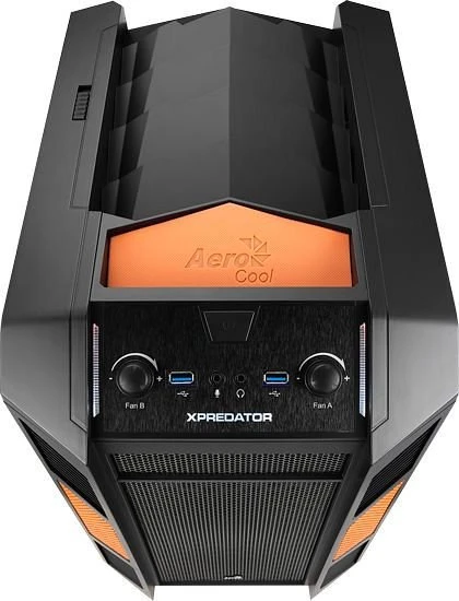 AeroCool Xpredator Cube Orange Edition, Acrylfenster