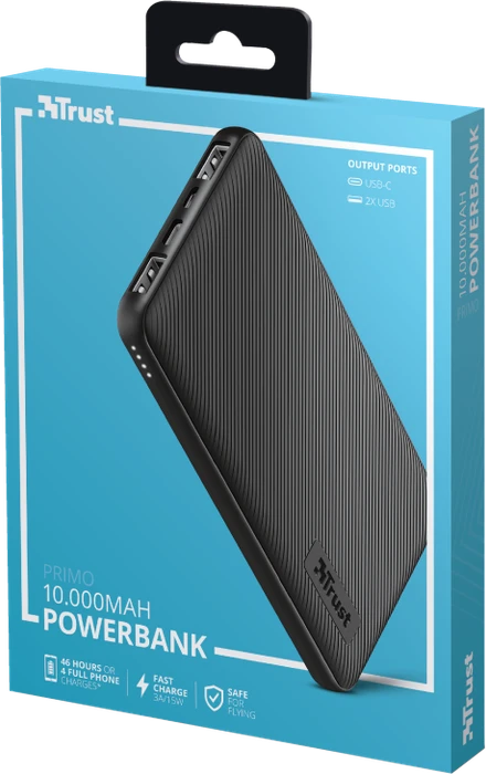 Trust Primo Ultra-thin Powerbank 10000mAh schwarz