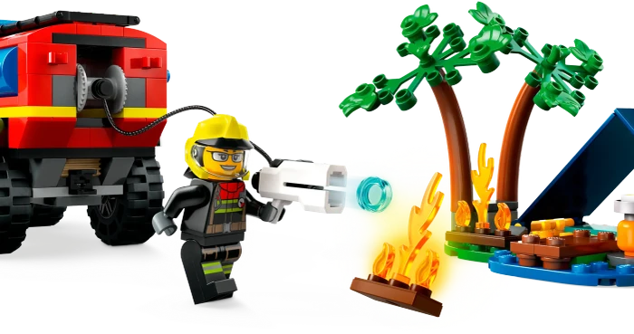 LEGO City - Feuerwehrgeländewagen mit Rettungsboot