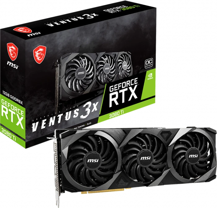 MSI GeForce RTX 3080 Ti Ventus 3X 12G OC, 12GB GDDR6X, HDMI, 3x DP