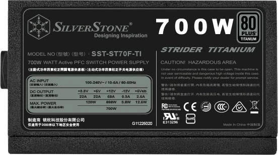 SilverStone Strider Titanium Series 700W, ATX 2.4