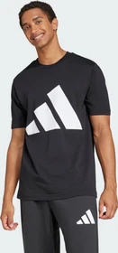 adidas Essentials Big Logo T-Shirt kurzarm schwarz/weiß (Herren)