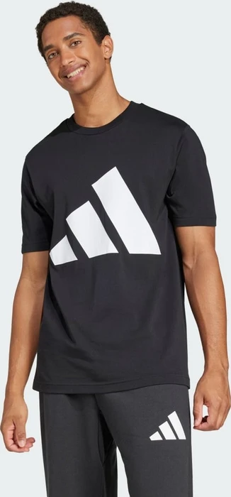 adidas Essentials Big Logo T-Shirt kurzarm schwarz/weiß (Herren)