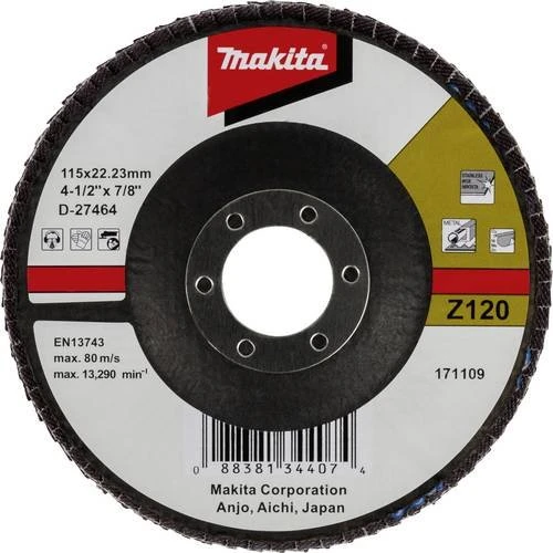 Makita Schleifscheibe Keramik-Aluminium-Oxid abgewinkelt K80, 180mm, 1 Stück