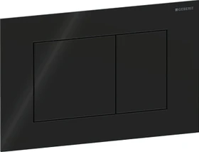 Geberit Sigma40 Betätigungsplatte eckig, 2-Mengen-Spülung, schwarz
