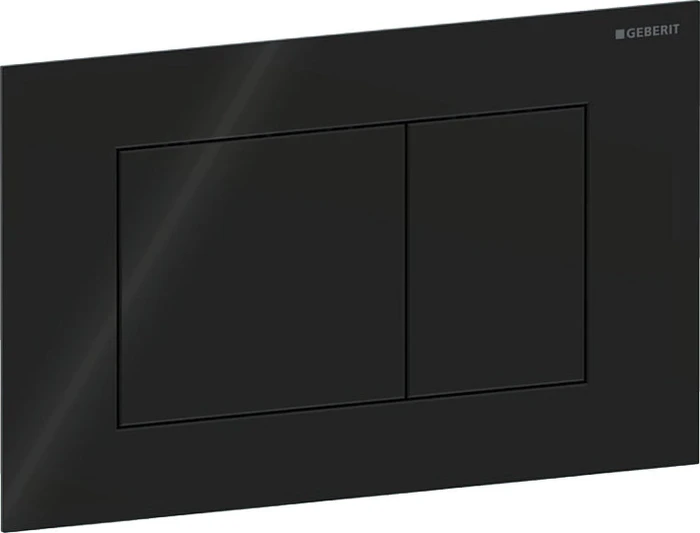 Geberit Sigma40 Betätigungsplatte eckig, 2-Mengen-Spülung, schwarz