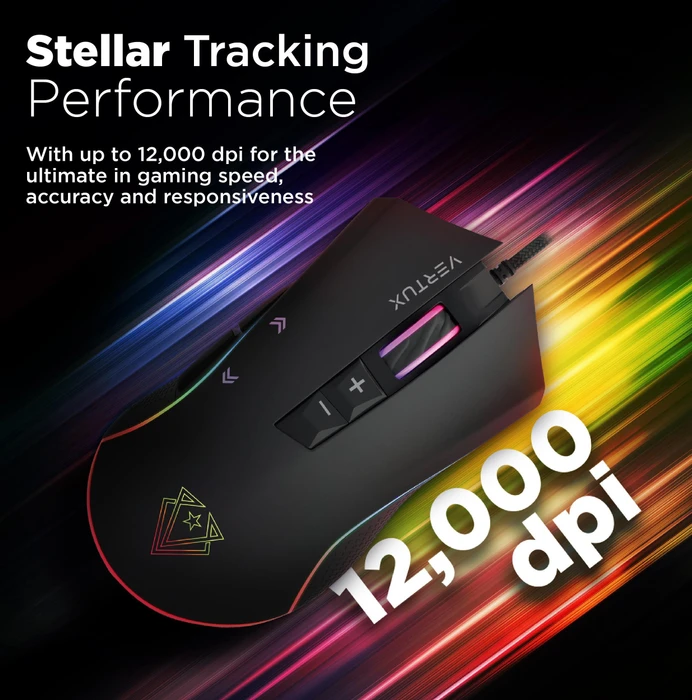 Vertux Rodon Gaming Mouse, schwarz, USB