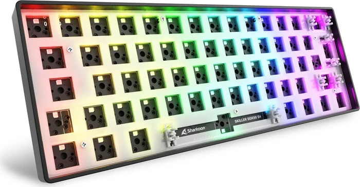 Sharkoon Skiller SGK50 S4 Gen2 Barebone Gaming Tastatur, schwarz, ISO/ANSI