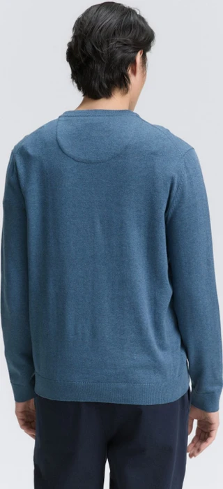 Tom Tailor Basic Baumwolle Strickpullover real teal melange (Herren)