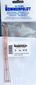 Sommerfeldt Fahrdraht verkupfert 0.5 x 145mm, 5 Stück