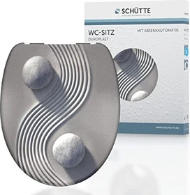 Schütte Duroplast WC-Sitz mit Absenkautomatik ying und yang