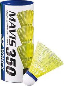 Yonex Nylon Mavis 350B Badmintonbälle gelb, 3 Stück