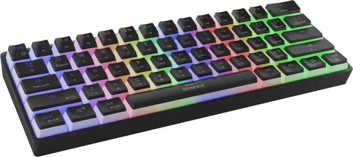 Genesis Thor 660 Wireless, PBT, schwarz, LEDs RGB, Gateron RED, USB/Bluetooth, US