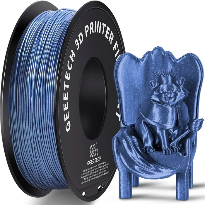 Geeetech PLA, Sparkly Blue, Spule, 1.75mm, 1.00kg