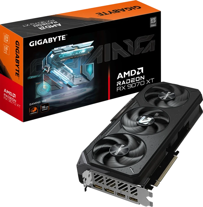 GIGABYTE Radeon RX 9070 XT Gaming 16G, 16GB GDDR6, 2x HDMI, 2x DP